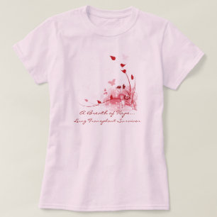 Pink butterflies - Lung Transplant Survivor Shirt