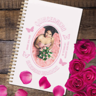 Pink Butterflies Quinceanera Planner