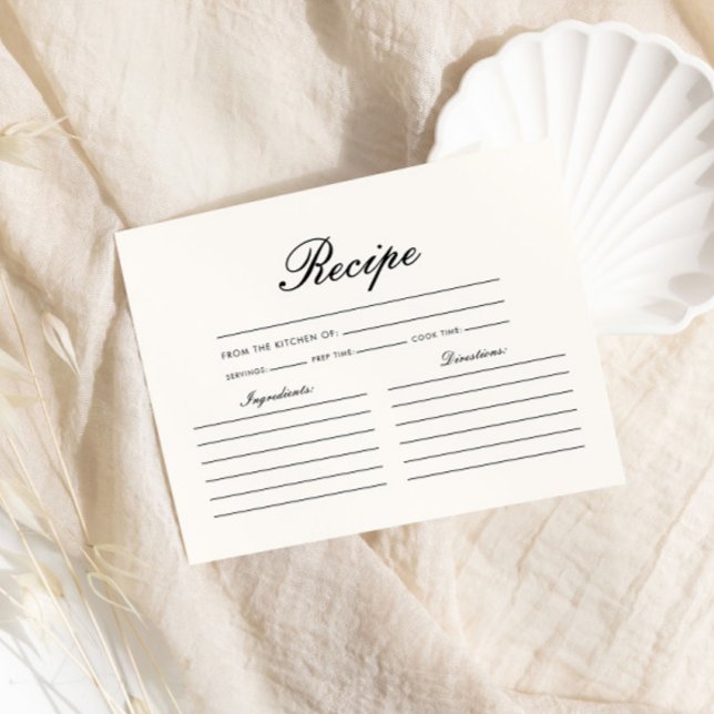 Pink Butterflies Recipe Bridal Shower Enclosure Card (Creator Uploaded)