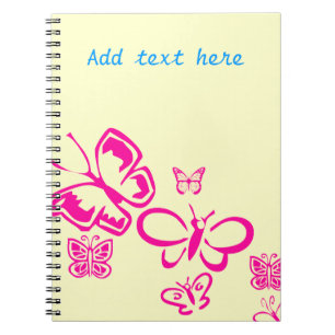 Pink Butterflies Spiral Notebook