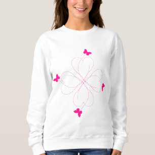 Pink Butterflies Swestshirt Sweatshirt
