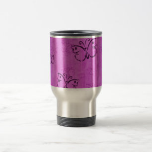 Pink Butterflies Travel Mug