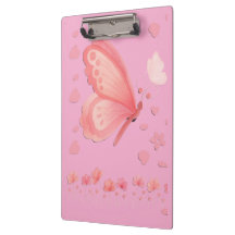 Pink Butterfly and Hearts Cute Photo Notebook