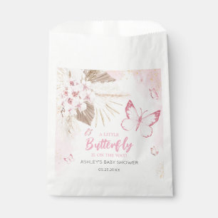 Pink Butterfly Baby Shower Favour Bags
