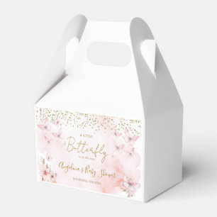 Pink Butterfly Baby Shower Girl Favour Gift Boxes