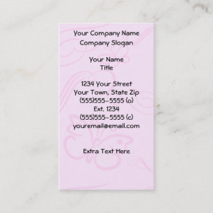 Pink Butterfly Business Card