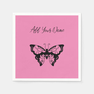 Pink Butterfly - Create Your Own (CYO) Napkins
