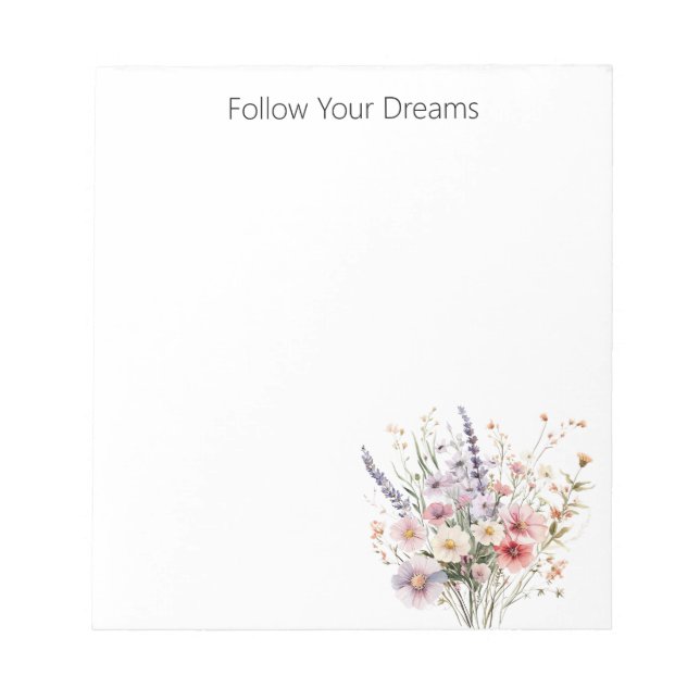 Pink Butterfly Dreams Notepad (Front)