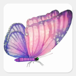 Pink Butterfly Envelope Seals