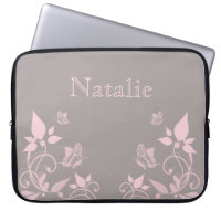 Pink Butterfly Floral Electronics Sleeve