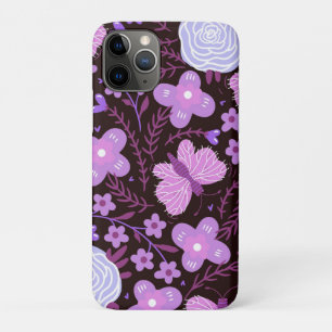 Pink Butterfly Flower Case-Mate iPhone Case