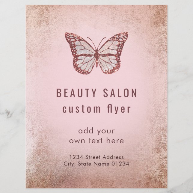 pink butterfly flyer (Front)