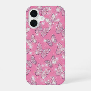 Pink Butterfly iPhone 16 Case