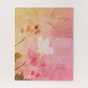 Pink butterfly jigsaw puzzle