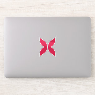 Pink Butterfly Letter X Monogram