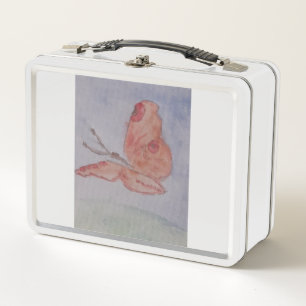 Pink Butterfly Lunch Box