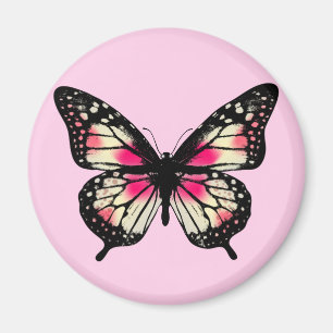 Pink Butterfly Magnet