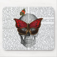 Pink Butterfly Mask Skull