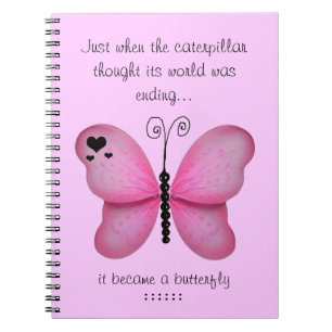 Pink Butterfly Notebook