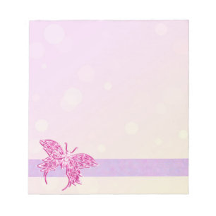 Pink Butterfly Notepad