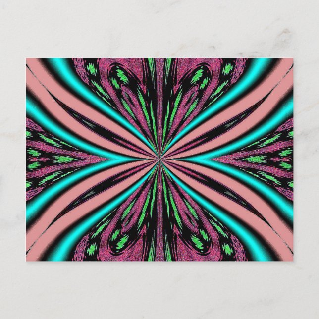 Pink Butterfly Postcard (Front)