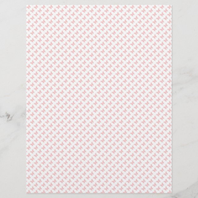 Pink butterfly scrapbook paper design (Front)
