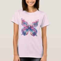 Pink Butterfly Splendour T-Shirt