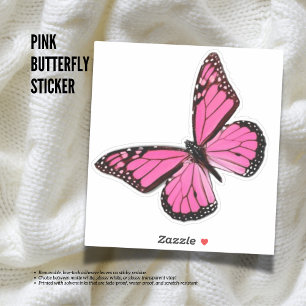 Pink Butterfly Sticker