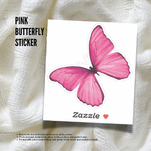 Pink Butterfly Sticker