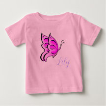 pink  butterfly - your baby name