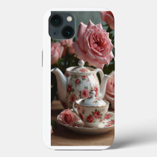 Pink Cabbage Rose Tea iPhone / iPad case