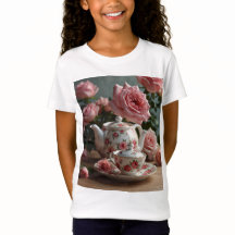 Pink Cabbage Rose Tea  T-Shirt