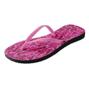 Pink Cabbage Rose Triangles 5072 Jandals