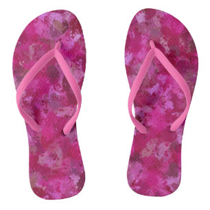 Pink cabbage rose triangles 5080 jandals