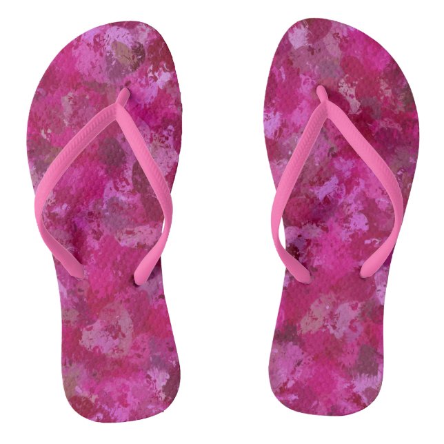 Pink cabbage rose triangles 5080 jandals (Footbed)