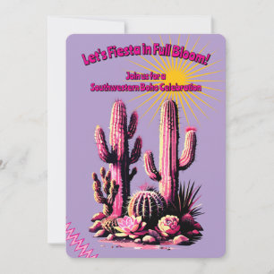 Pink Cacti Batch Invitation