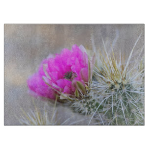 Pink Cactus blooms Cutting Board
