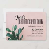 Pink Cactus Graduation Pool Party