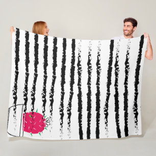 Pink Cactus pattern design Fleece Blanket