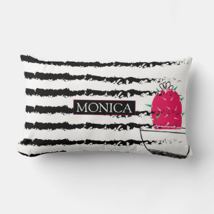 Pink Cactus pattern design Lumbar Cushion