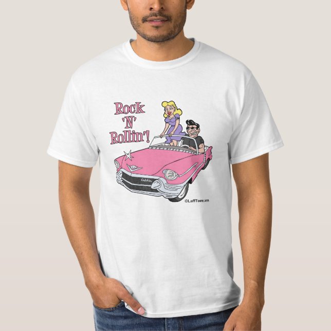 Pink Cadillac with Greaser & Girlfriend T-Shirt (Front)