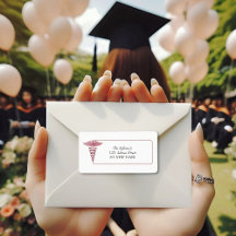 Pink caduceus Stethoscope Nurse Graduation address