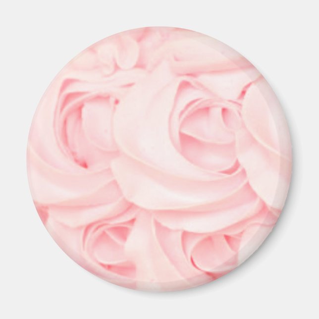 Pink cake frosting magnet (Front)