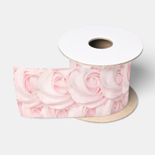 Pink cake frosting satin ribbon