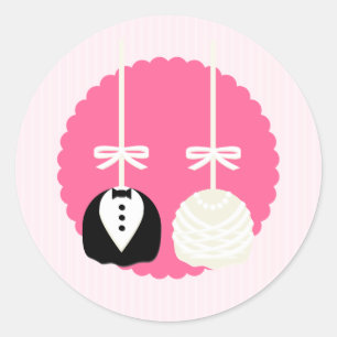 Pink Cake Pop Wedding Envelope Seals