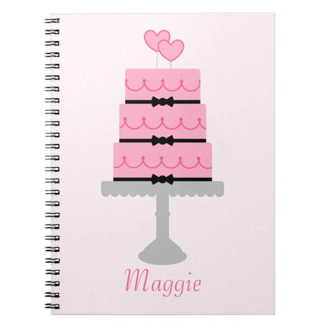 Pink Cake Spiral Notebook (Front)