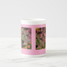 Pink Caladium Cup Teapot