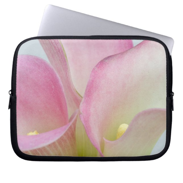 Pink Calla Lilies Laptop Sleeve (Front)
