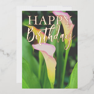 Pink Calla Lillies Happy Birthday 