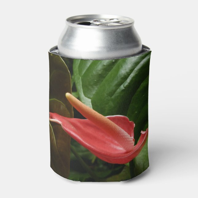Pink Calla Lily Elegant Floral Can Cooler (Can Front)